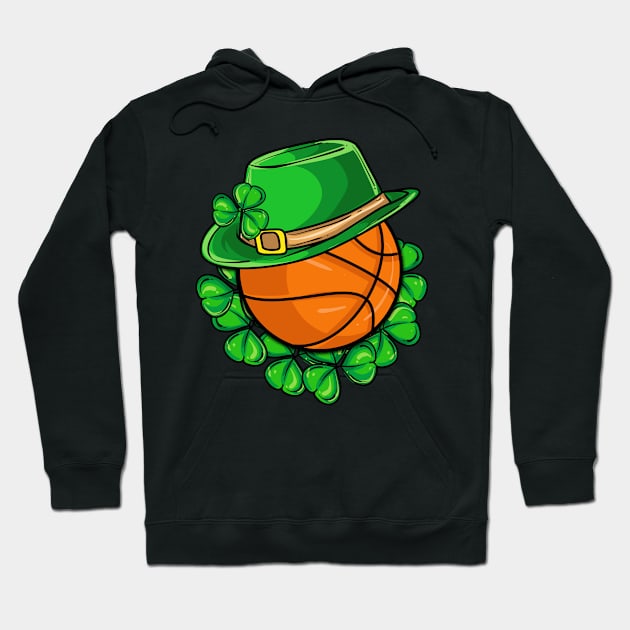 Basketball Irish St Patricks Day Hoodie by E